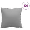Throw Pillows 4 pcs Gray 19.7"x19.7" Fabric