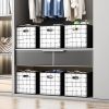 6 Pack Fabric Storage Cubes with Handle, Foldable 13x13 Inch Large Cube Storage Bins, Storage Baskets for Shelves, Storage Boxes for Organizing Closet