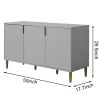Accent Cabinet with 3 Carved door, Freestanding Sideboard Cabinet, Modern Credenza Storage Cabinet for Living Room, Entryway, Kitchen, Dining Room, Gr