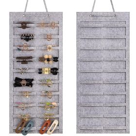 Wall Mounted Felt Hanging Eyeglass Bag (Option: Light Grey-50x35cm)