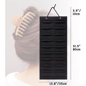 Wall Mounted Felt Hanging Eyeglass Bag (Option: Black-50x35cm)
