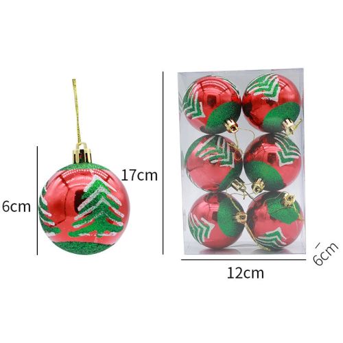 6cm Painted Christmas Ball Decorations Arrangement Props
