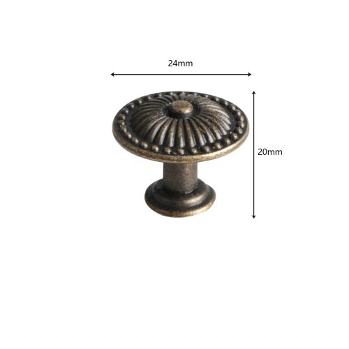 Modern Minimalist Green Bronze Single Hole Drawer Round Handle