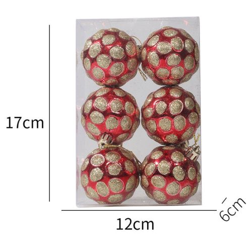 6cm Painted Christmas Ball Decorations Arrangement Props