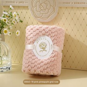 Household Fashion Personalized Gift Towel (Option: Pink Pineapple Lattice Rose-30X30cm)