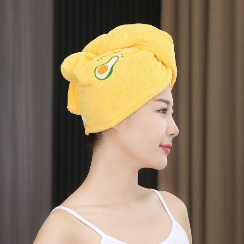 Female Strong Absorbent Quick-drying Towel Thick Coral Fleece Shower Cap