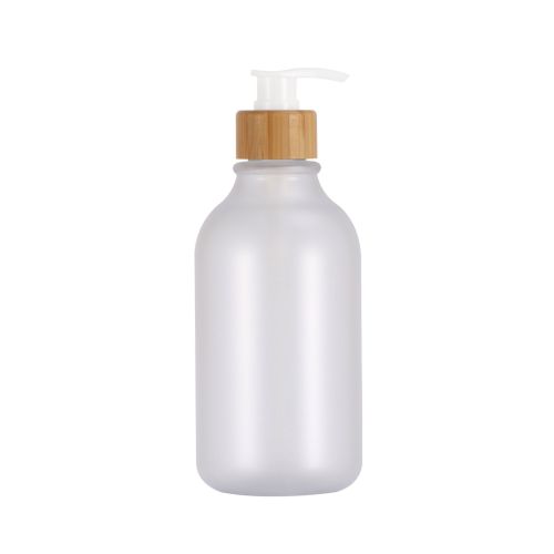 Push Round Shoulder Frosted Lotion Bottle PET Plastic Shampoo Bottle Shower Gel