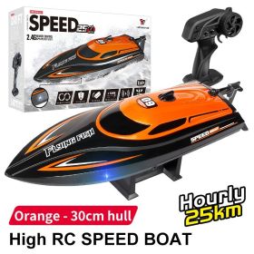 Outdoor Toy Boat High-speed Speedboat (Option: Orange English)