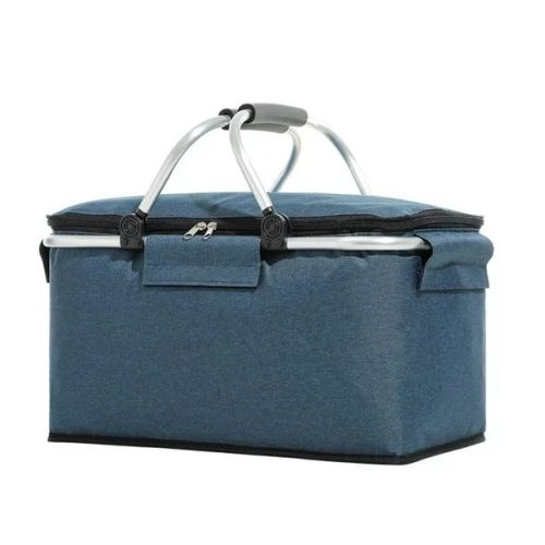 Large Picnic Basket, Insulated Foldable Cooler Bag for Camping Picnic Travel Lunch Bag Large Picnic Basket, Insulated Foldable Cooler Bag for Camping Picnic Travel Lunch Bag