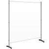 VEVOR Office Partition 71" W x 14" D x 72" H Room Divider Wall w/Thicker Non-See-Through Fabric Office Divider Steel Base Portable Office Walls Divide