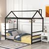 House Platform Bed with Roof and Chimney Design