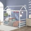 House Platform Bed with Roof and Chimney Design