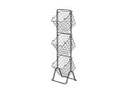 Oceanstar 3-Tier Metal Wire Storage Basket Stand with Removable Baskets ‚Äì Black