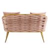 Velvet Accent Chair Modern Upholstered Armsofa Tufted Sofa with Metal Frame, Single Leisure sofa for Living Room Bedroom Office Balcony
