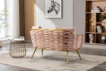 Velvet Accent Chair Modern Upholstered Armsofa Tufted Sofa with Metal Frame, Single Leisure sofa for Living Room Bedroom Office Balcony
