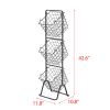 Oceanstar 3-Tier Metal Wire Storage Basket Stand with Removable Baskets ‚Äì Black