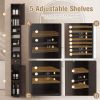 Freestanding Slim Bathroom Cabinet with Drawer and Adjustable Shelves