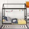 House Platform Bed with Roof and Chimney Design
