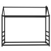 House Platform Bed with Roof and Chimney Design