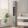 Freestanding Slim Bathroom Cabinet with Drawer and Adjustable Shelves