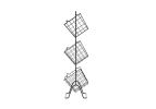 Oceanstar 3-Tier Metal Wire Storage Basket Stand with Removable Baskets ‚Äì Black