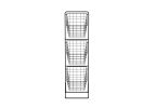 Oceanstar 3-Tier Metal Wire Storage Basket Stand with Removable Baskets ‚Äì Black