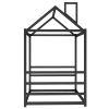 House Platform Bed with Roof and Chimney Design
