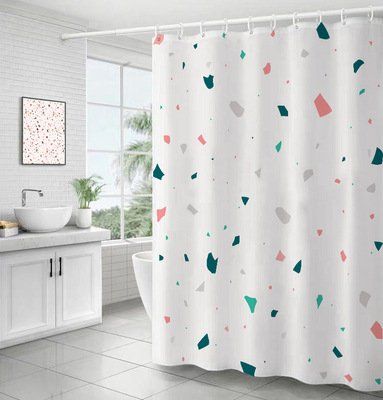 Bathroom Ins Morandi Terrazzo Shower Curtain