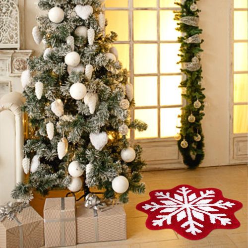 Cashmere Snowflake Floor Mat Carpet Bedroom Bedside Blanket Bathroom Mats