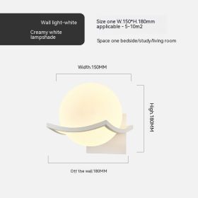 Simple Bedroom Bedside European Wall Lamp (Option: Milky White Cover-12W White Light)