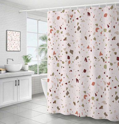 Bathroom Ins Morandi Terrazzo Shower Curtain
