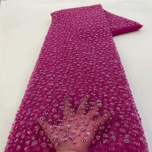 Bubble Beads Tube Embroidery Gown Beads Sequin Sequined Fabric