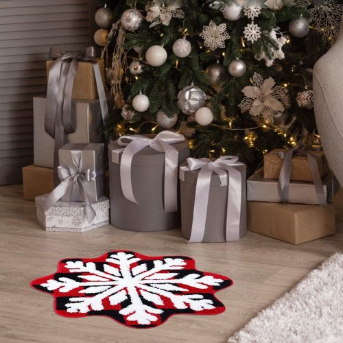 Cashmere Snowflake Floor Mat Carpet Bedroom Bedside Blanket Bathroom Mats